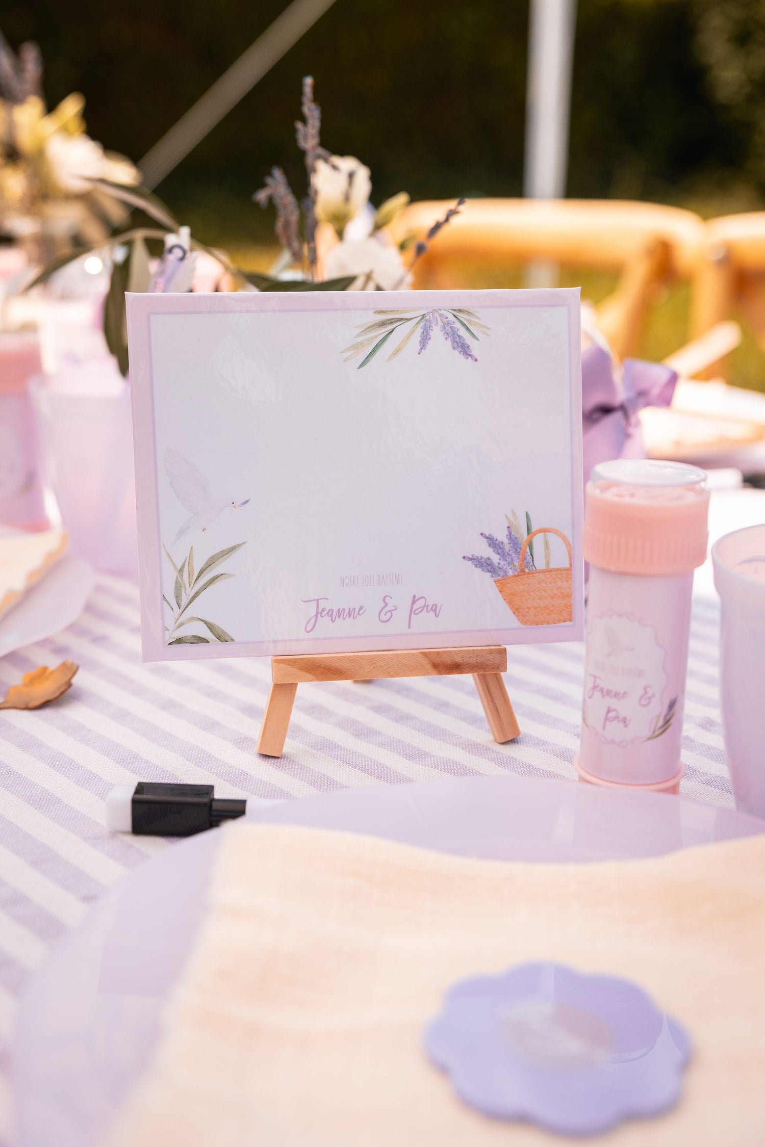 Créations choisies pour le baptême de Jeanne & Pïa